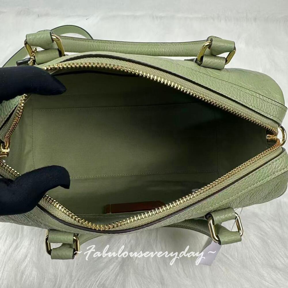 Coach Rowan Satchel Bag Crossbody In Signature Leather Gold/Pistachio CEW03 NWT - Picture 6 of 6